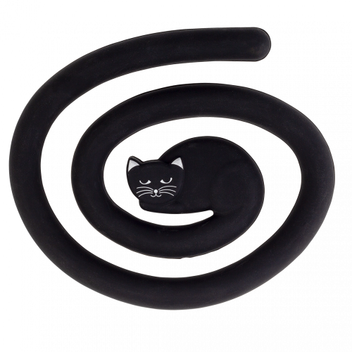 Dessous de plat en silicone original et ludique chat noir et blanc