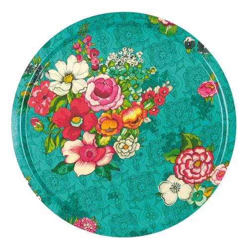 GRAND PLATEAU ROND TURQUOISE