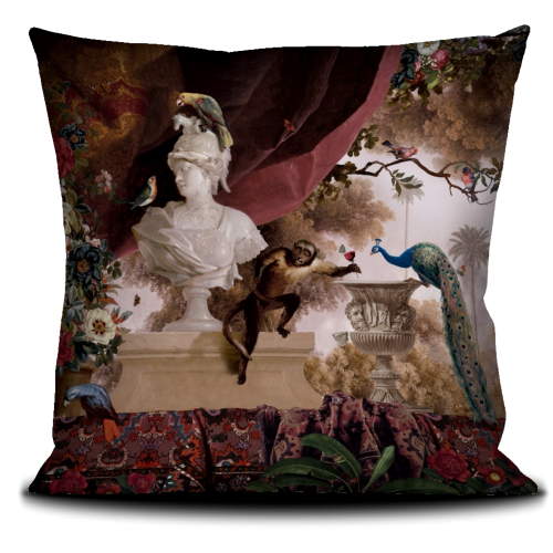 COUSSIN OEUVRE D'ART ANIMAUX EXOTIQUES