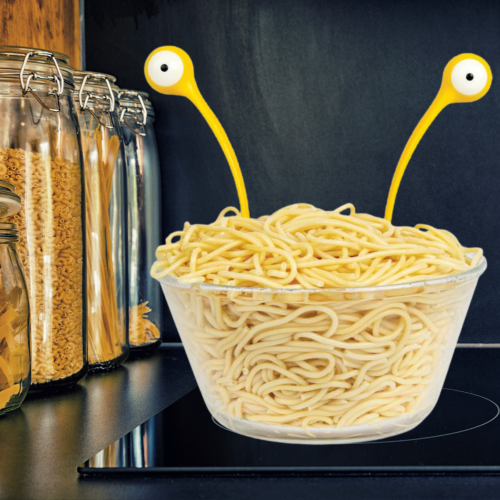 cuillère à spaghettis pince à spaghettis monstre jaune pa design