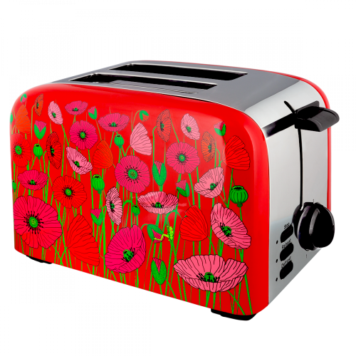 toaster rouge fleuri marque Pylones